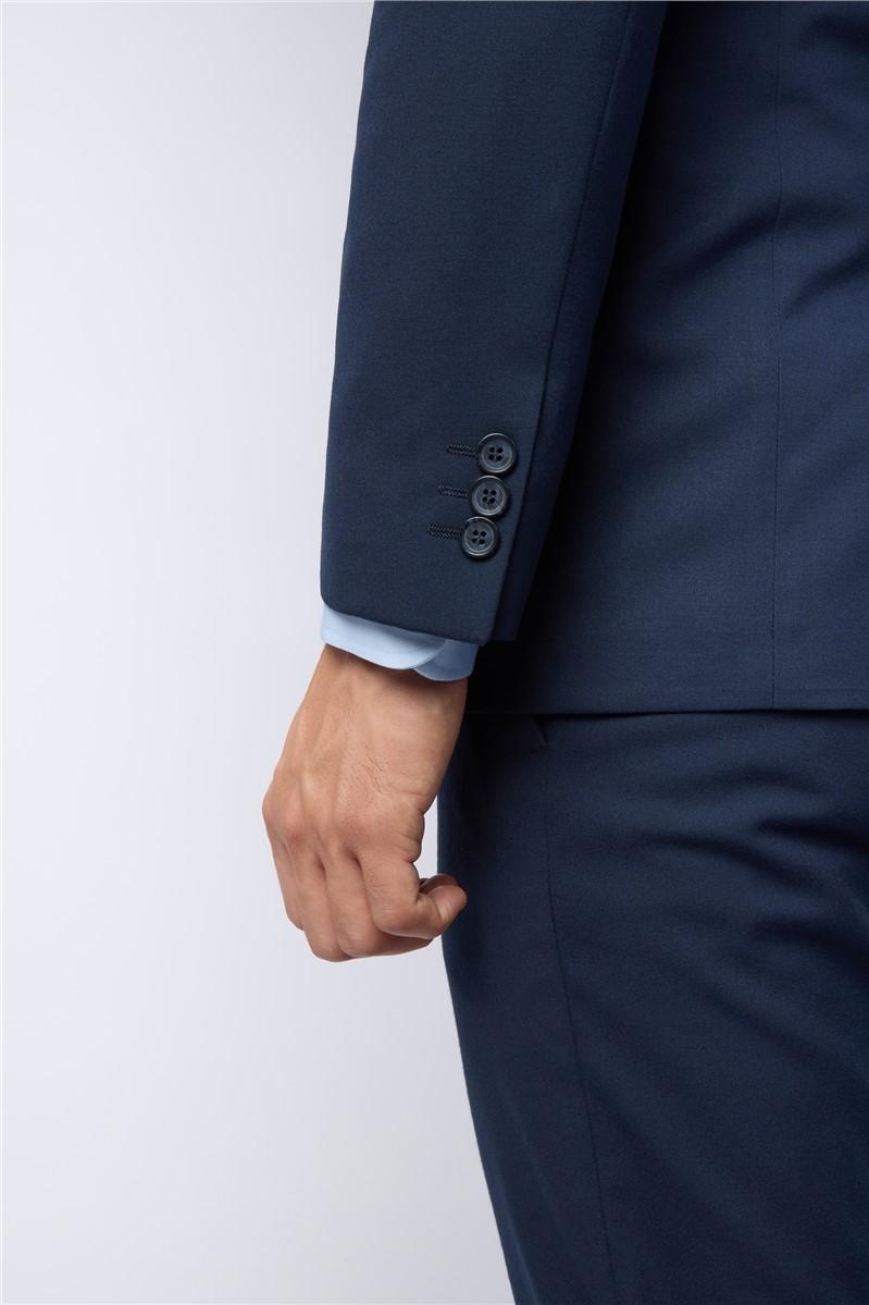 Jeff Banks Regular Fit Navy Stretch Suit