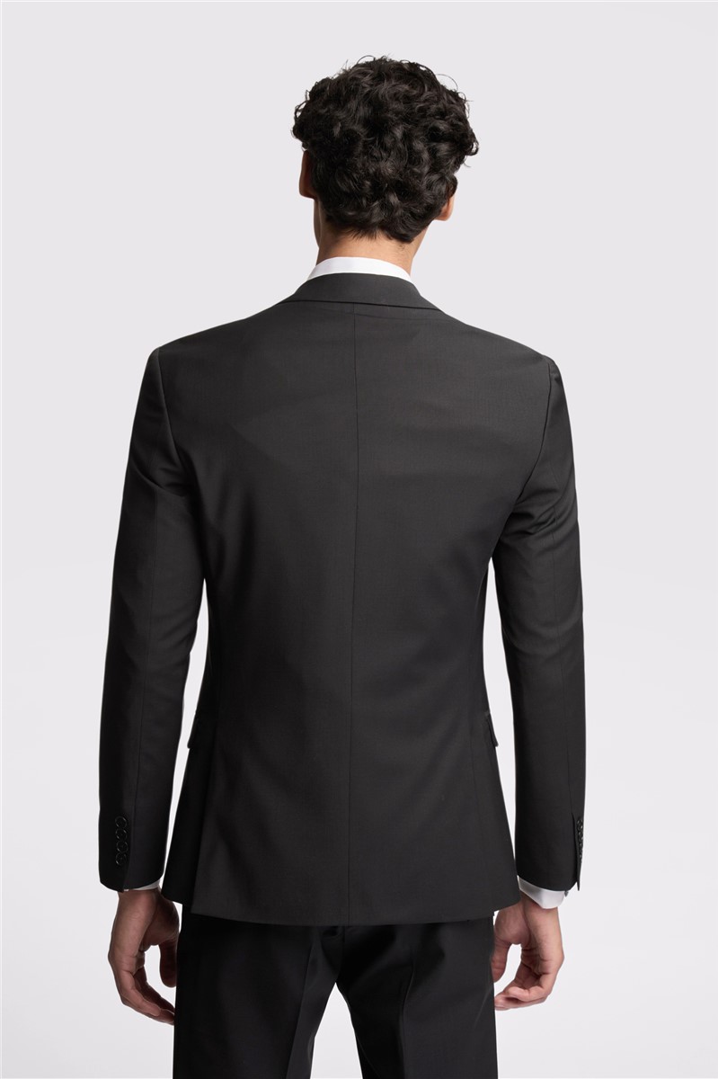Jeff Banks Slim Fit Black Panama Suit