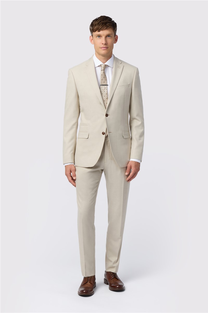 Jeff Banks Slim Fit Blake Ecru Suit