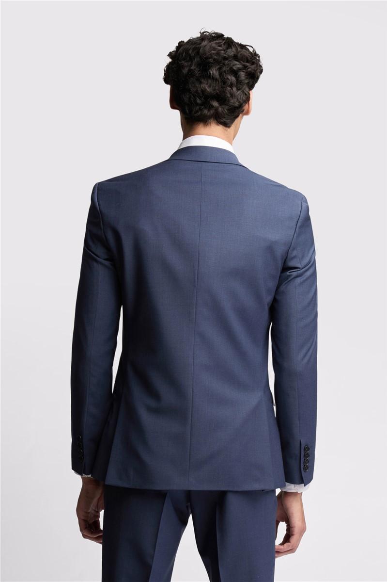 Jeff Banks Slim Fit Blue Panama Suit