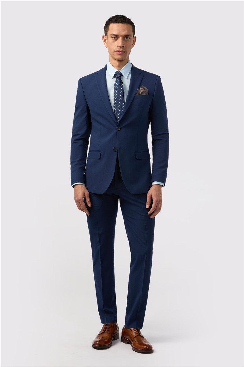 Jeff Banks Slim Fit Blue Stretch Suit