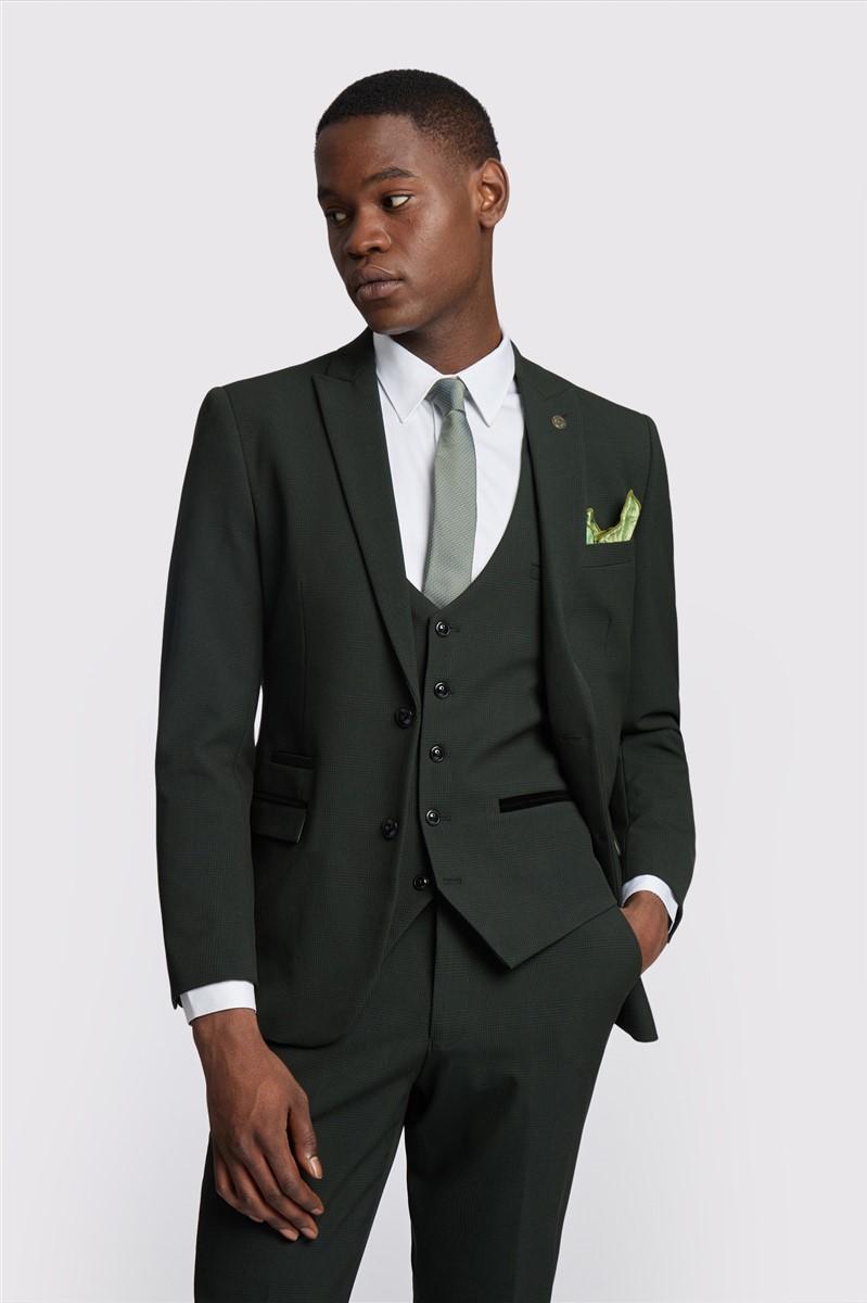 jeff banks Slim Fit Bromley Olive Green Suit