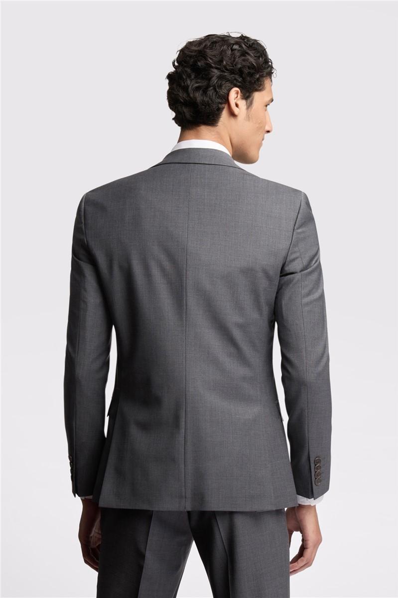 Jeff Banks Slim Fit Charcoal Panama Suit