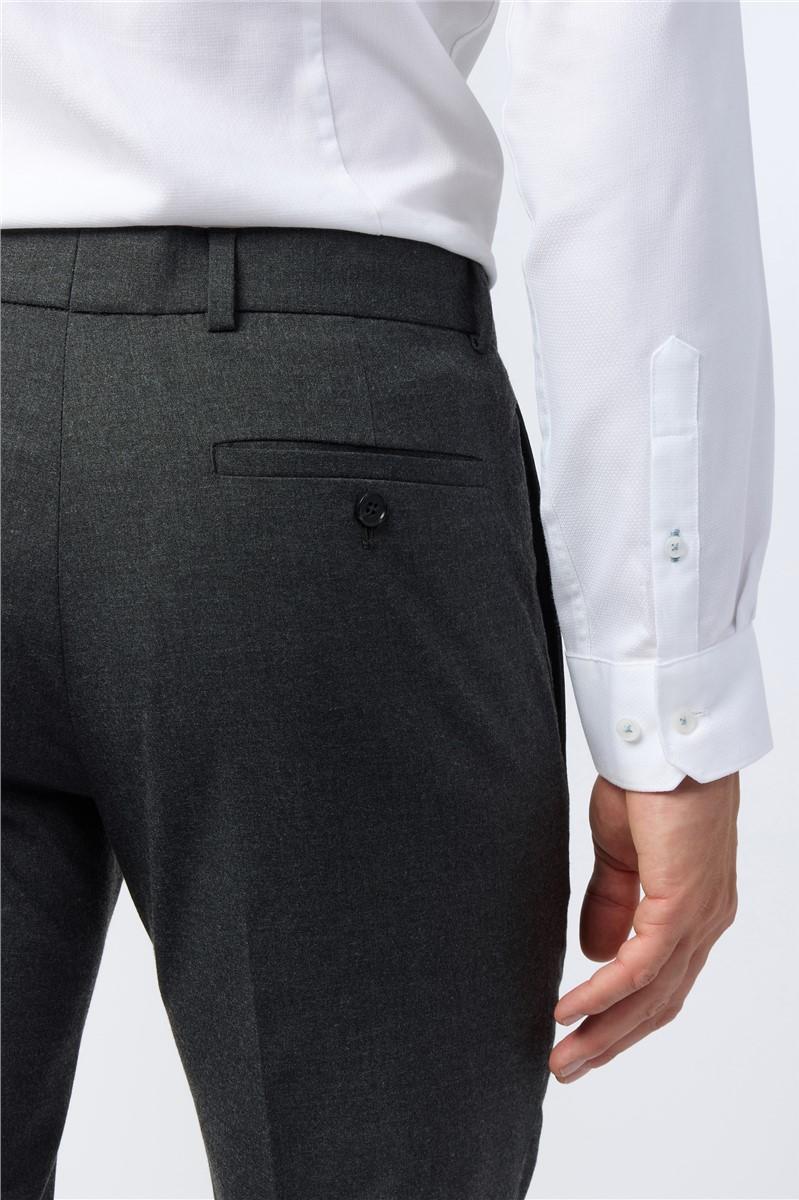 Jeff Banks Slim Fit Charcoal Stretch Trousers