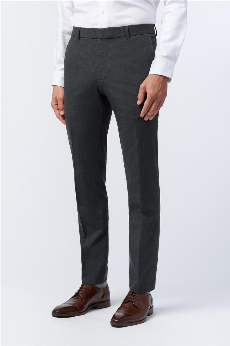 jeff banks Slim Fit Charcoal Stretch Trousers
