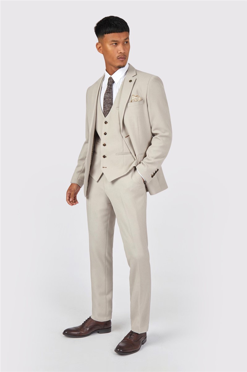 Jeff Banks Slim Fit HM5 Stone Suit