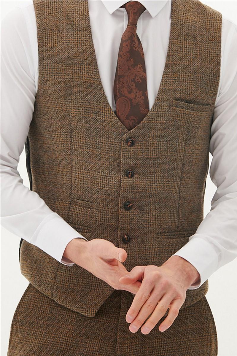 Jeff Banks Slim Fit Kris Tan Tweed Jacket