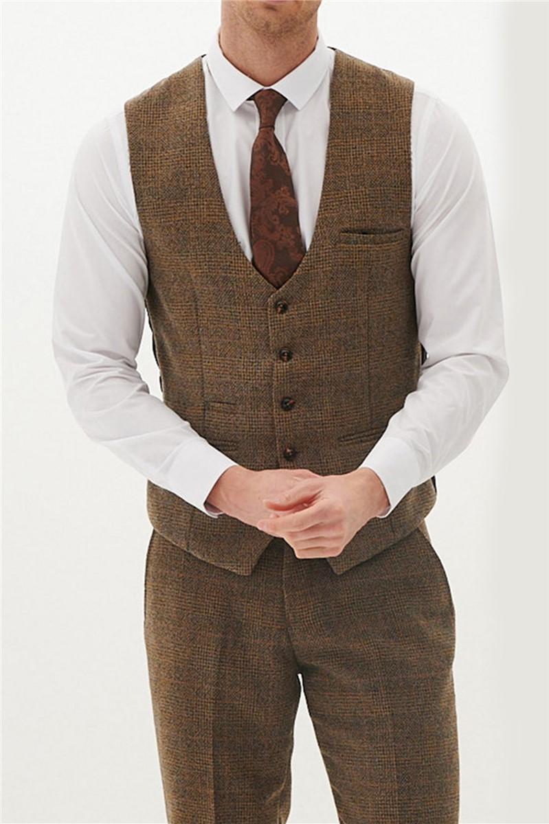 jeff banks Slim Fit Kris Tan Waistcoat
