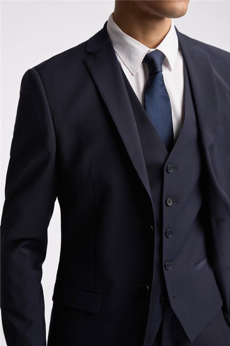 Jeff Banks Slim Fit Navy Panama Suit