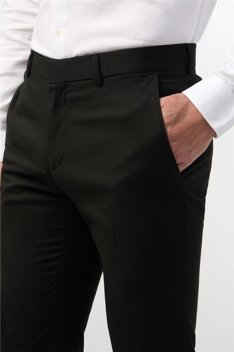 Jeff Banks Tailored Fit Black Stretch Trousers