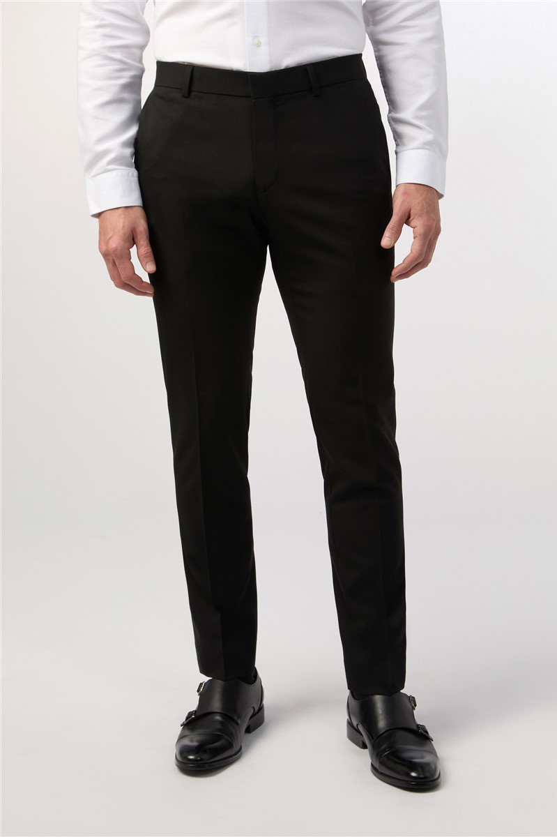 jeff banks Tailored Fit Black Stretch Trousers