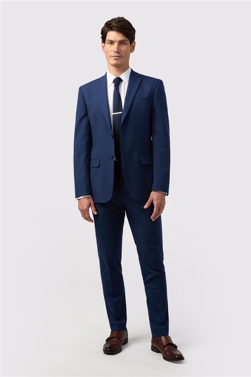 Jeff Banks Tailored Fit Blue Stretch Suit