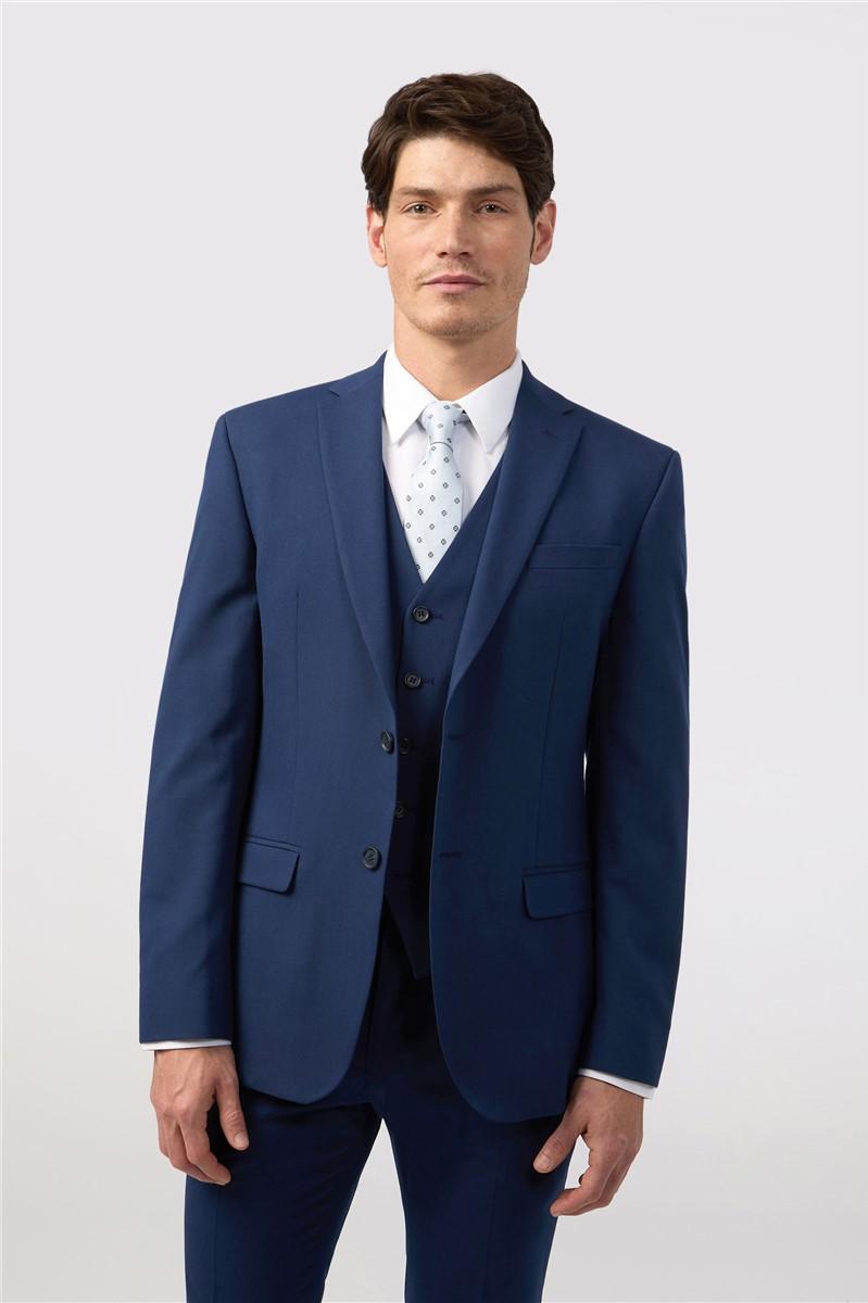 jeff banks Tailored Fit Blue Stretch Suit