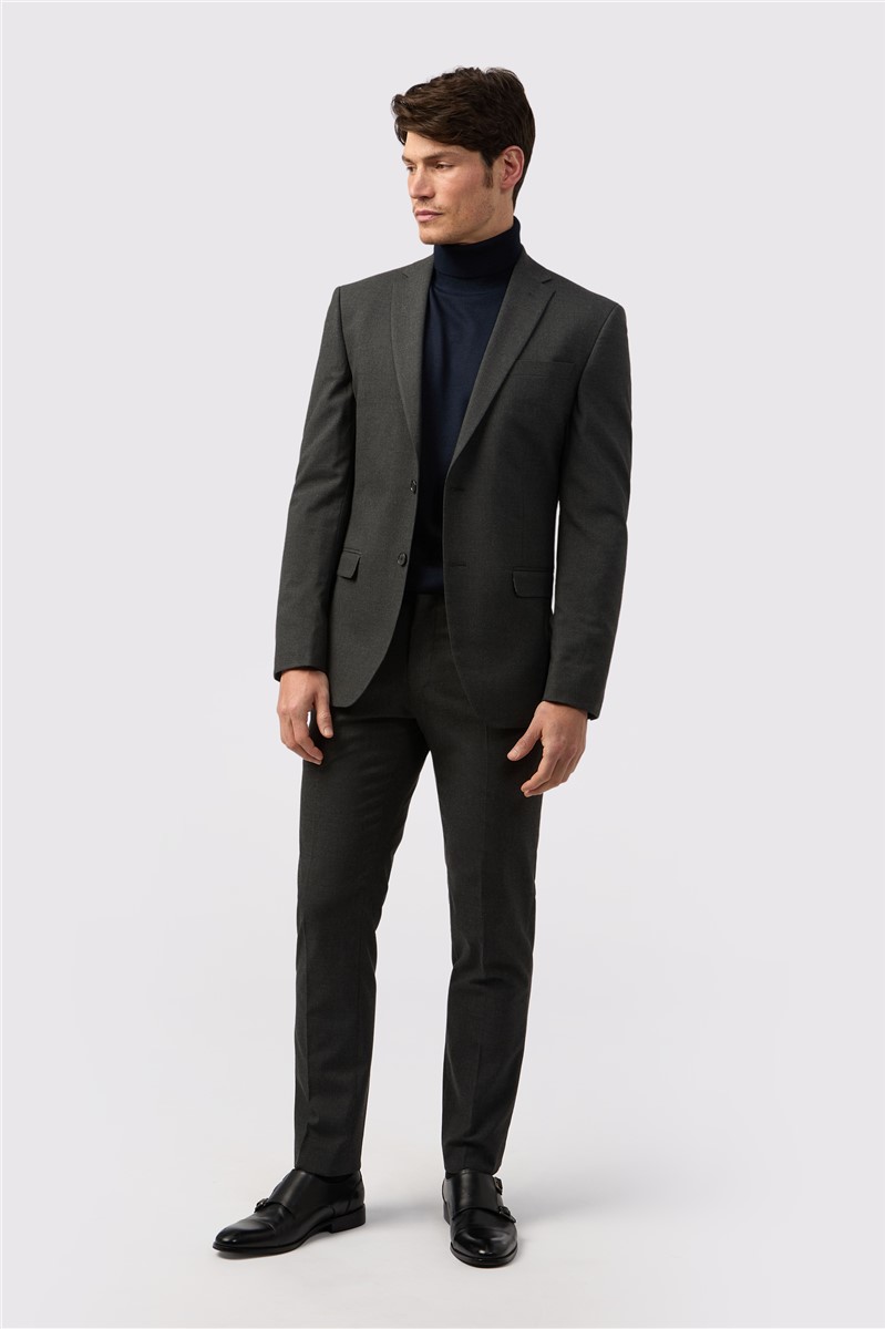 Jeff Banks Tailored Fit Charcoal Stretch Suit