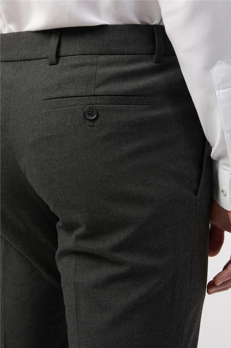 Jeff Banks Tailored Fit Grey Stretch Trousers