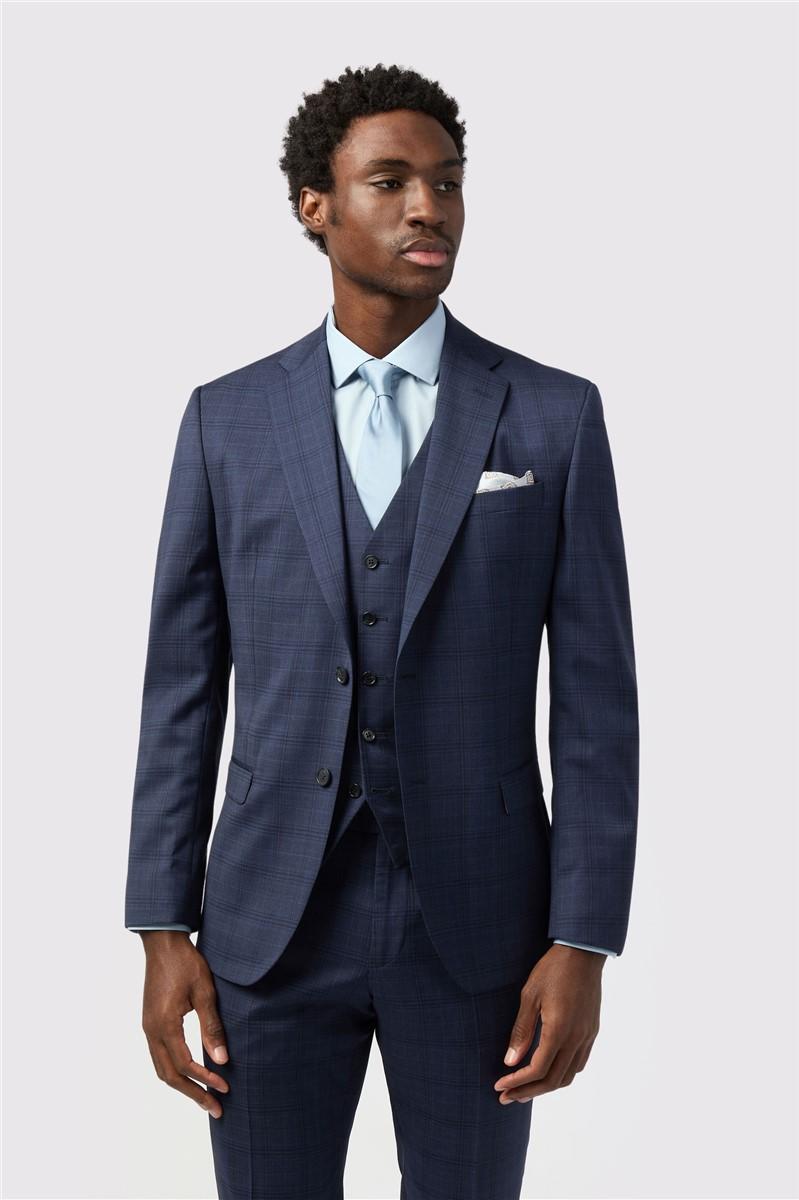 jeff banks Tailored Fit Italian Ink Check Suit