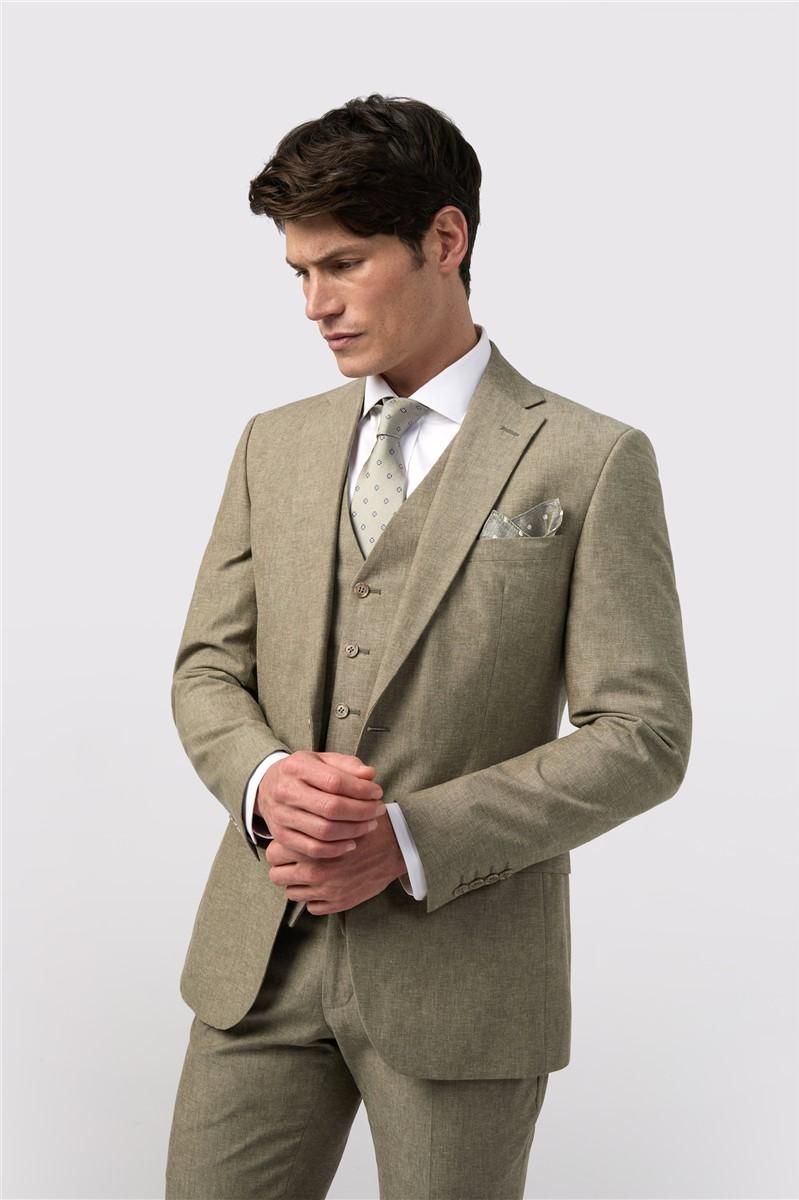 jeff banks Tailored Fit Sage Linen Suit