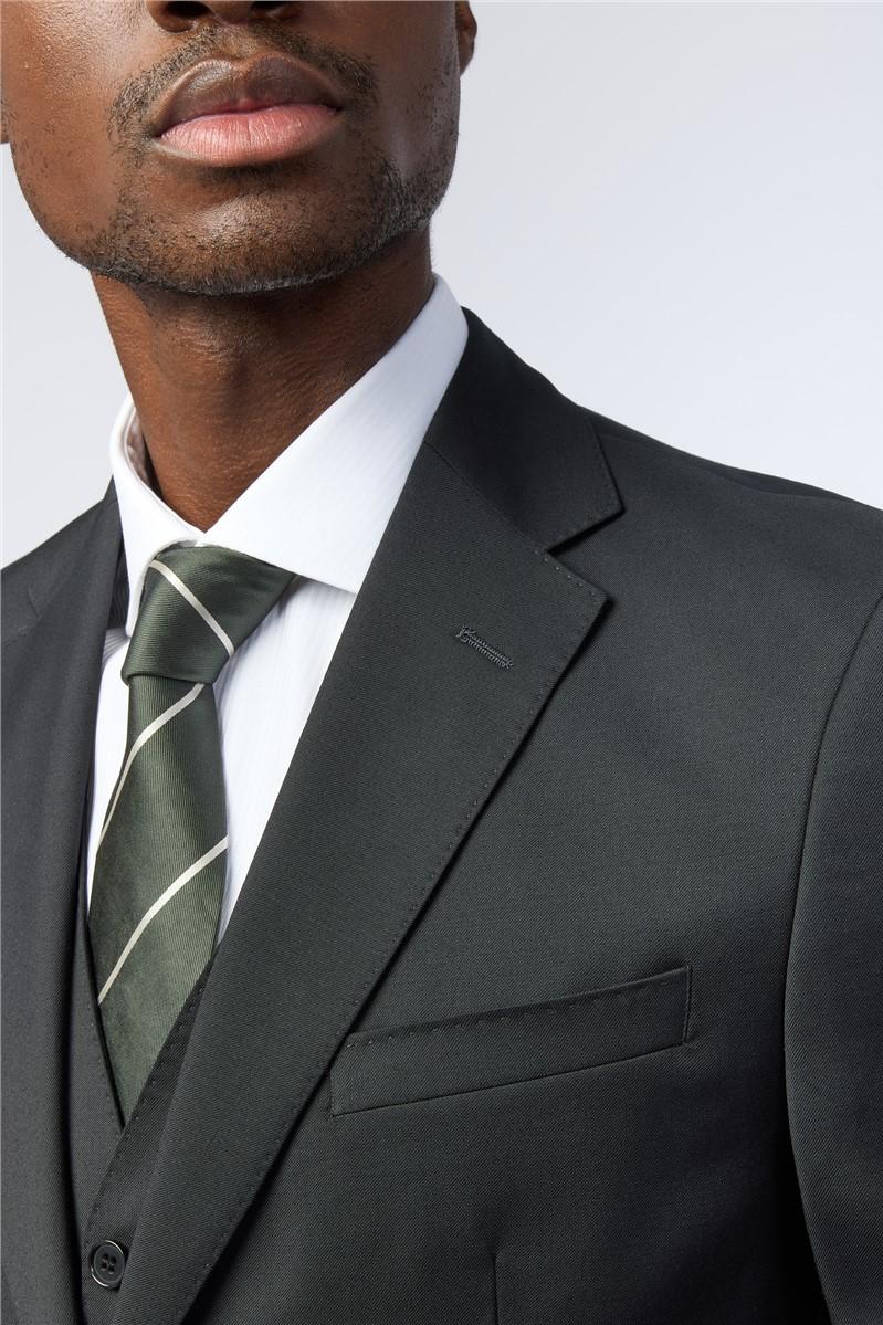 Jeff Banks Tailored Fit Italian Super 110's Black Twill Suit