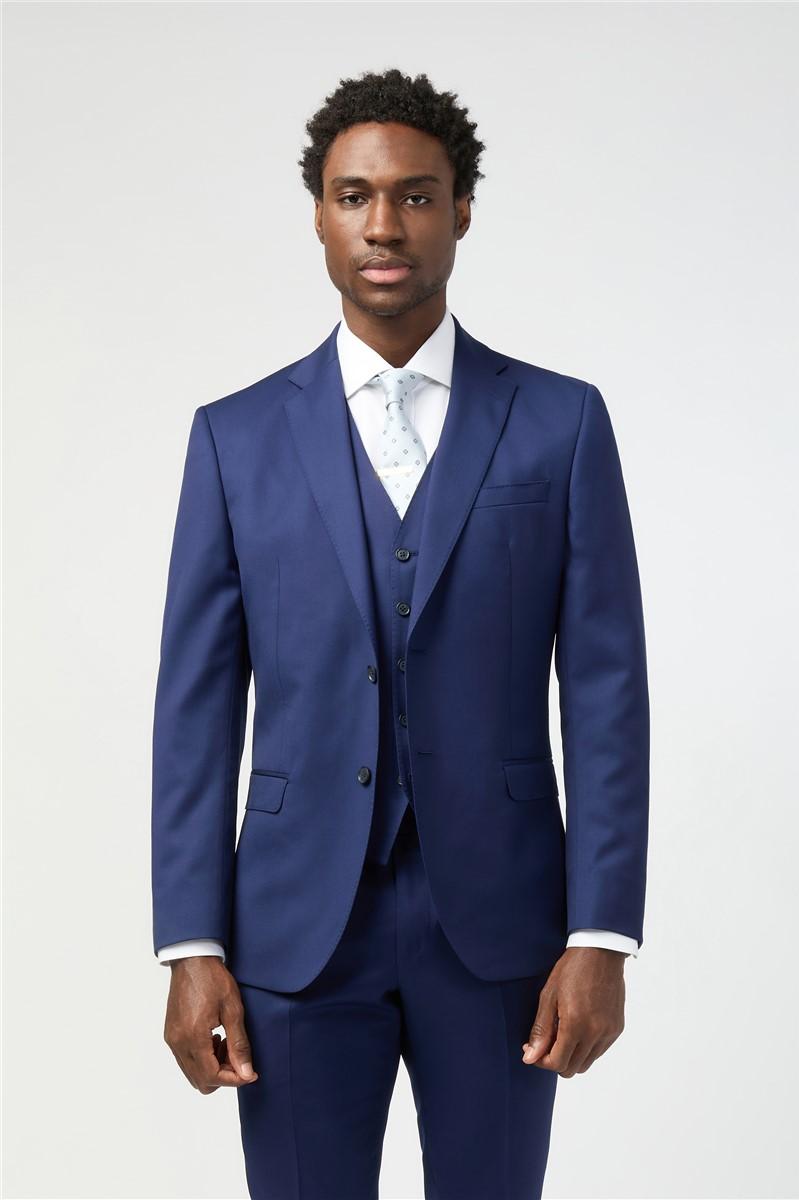 jeff banks Tailored Fit Italian Super 110's Blue Twill Suit