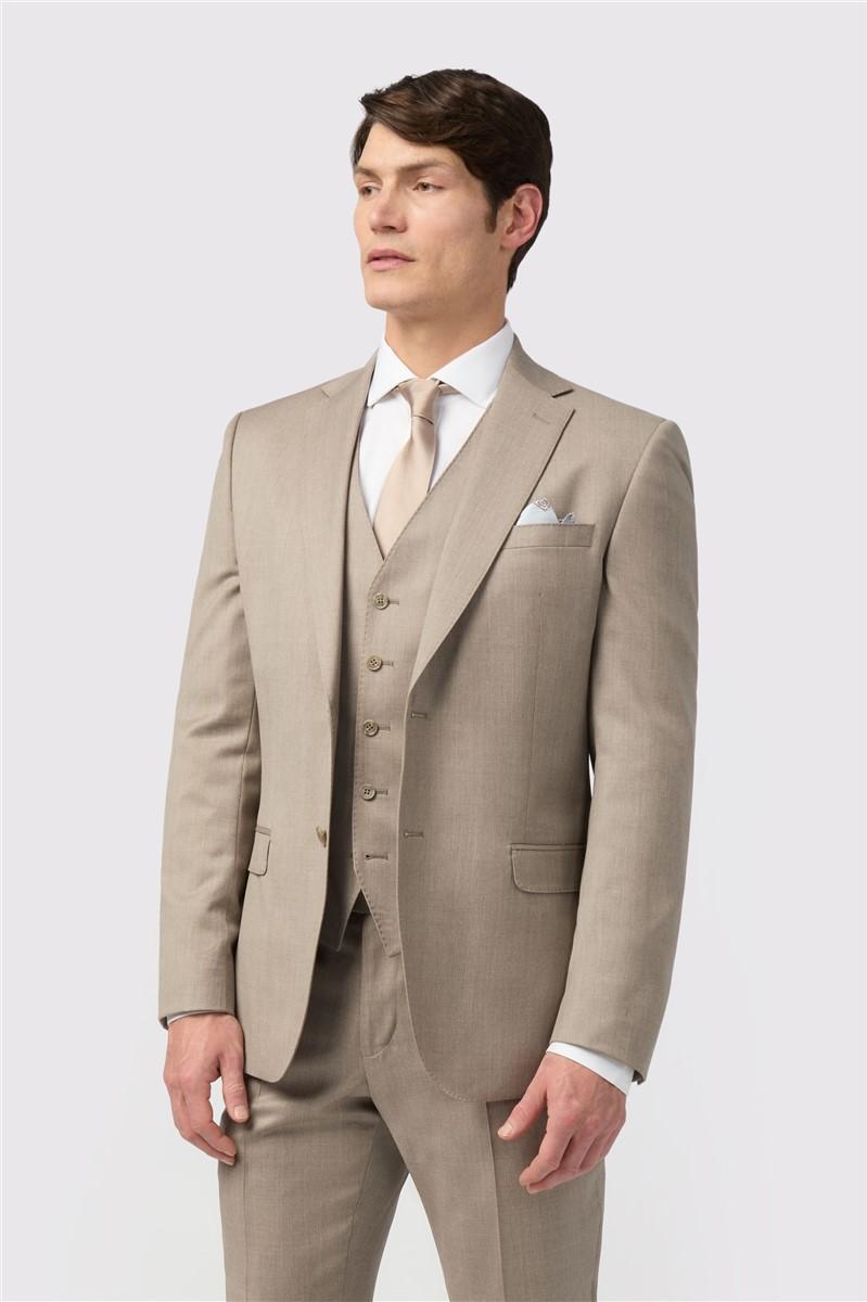 jeff banks Tailored Fit Italian Super 110's Stone Twill Suit
