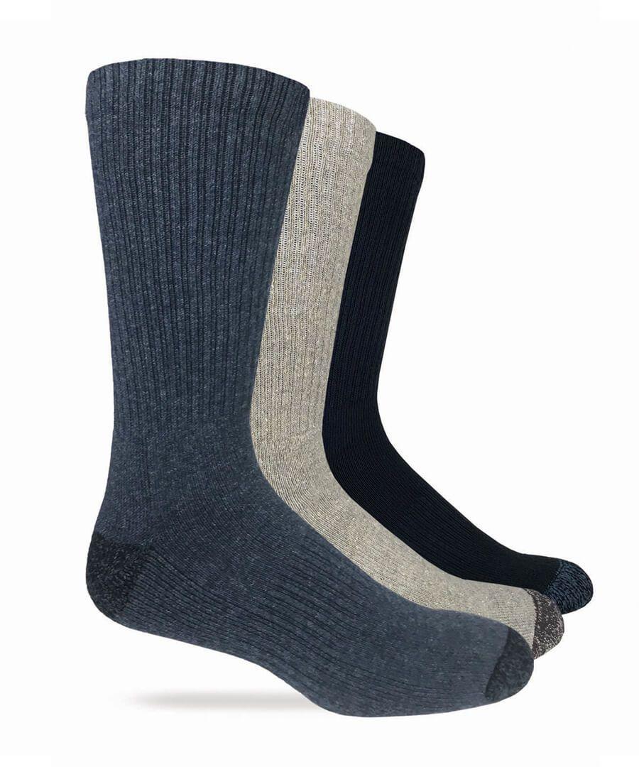 jefferies socks Carolina Ultimate Assorted Ribbed Crew Boot Socks 3 Pair Pack