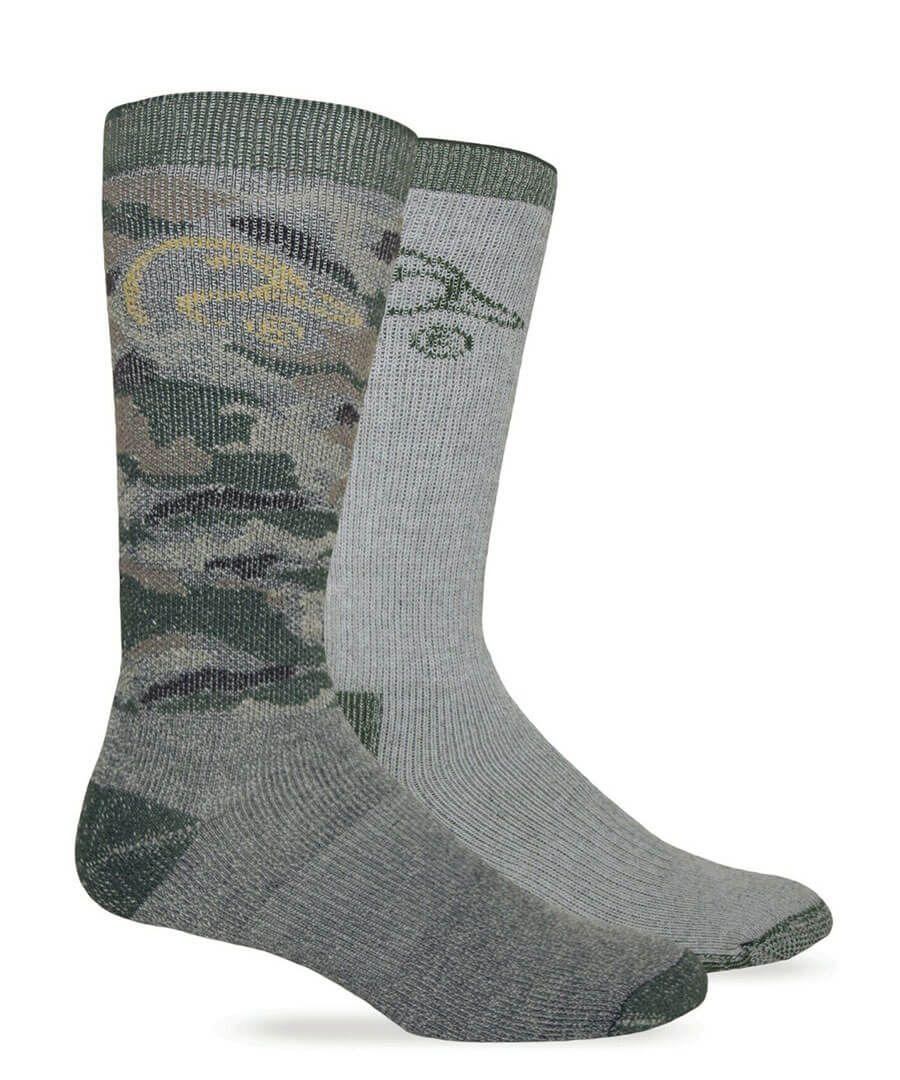 jefferies socks Ducks Unlimited Camo Merino Wool Cushion Crew Boot Socks 2 Pair Pack