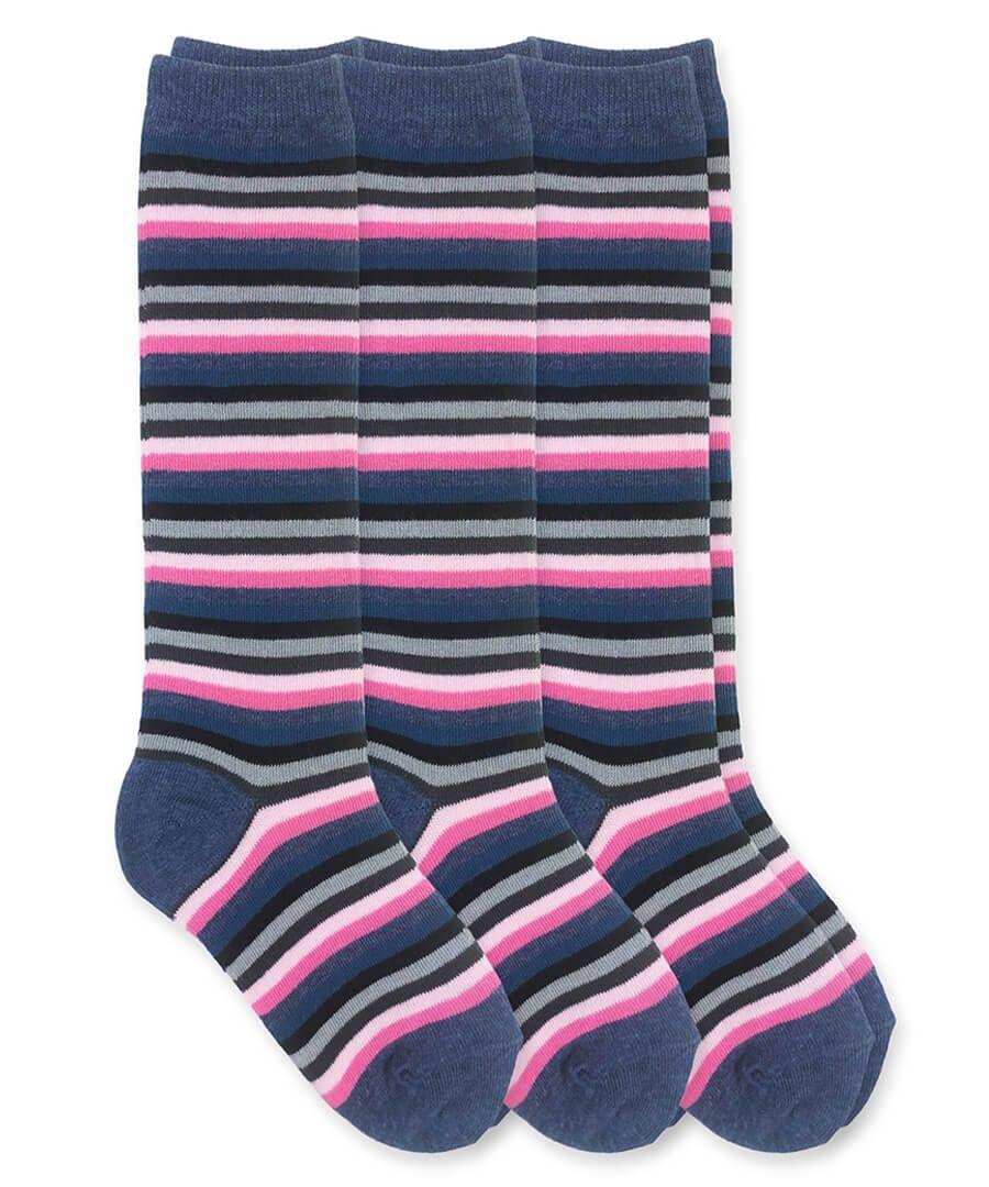 jefferies socks Fun Colorful Stripe Knee High Socks 3 Pair Pack