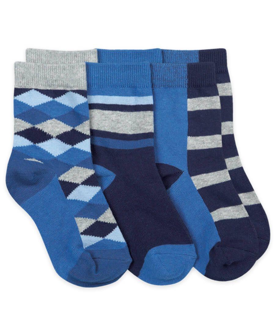 jefferies socks Jefferies Socks Argyle and Stripe Dress Crew Socks 3 Pair Pack