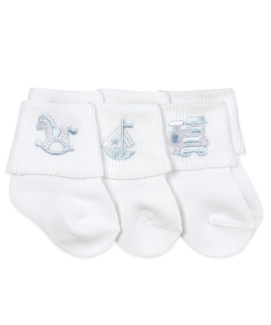 jefferies socks Jefferies Socks Baby Boy Applique Collection Turn Cuff Socks 3 Pair Pack