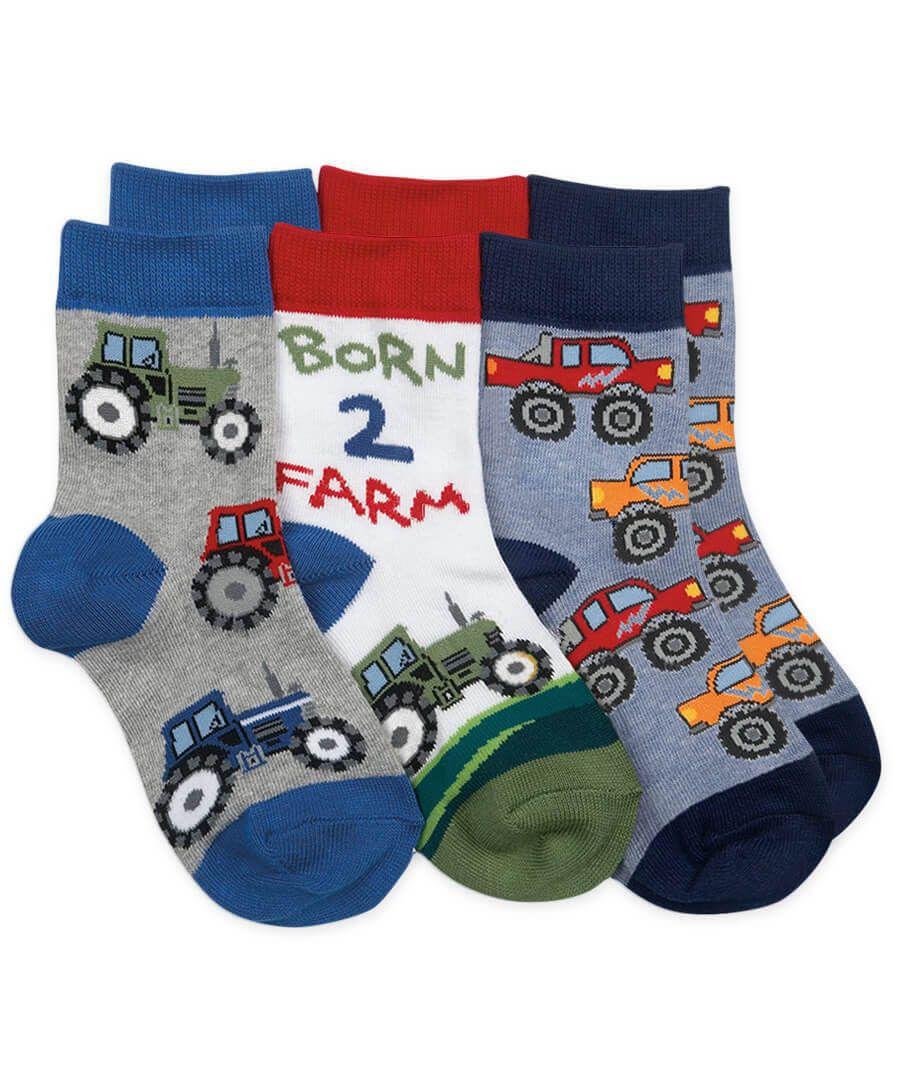 jefferies socks Jefferies Socks Born 2 Farm Pattern Crew Socks 3 Pair Pack