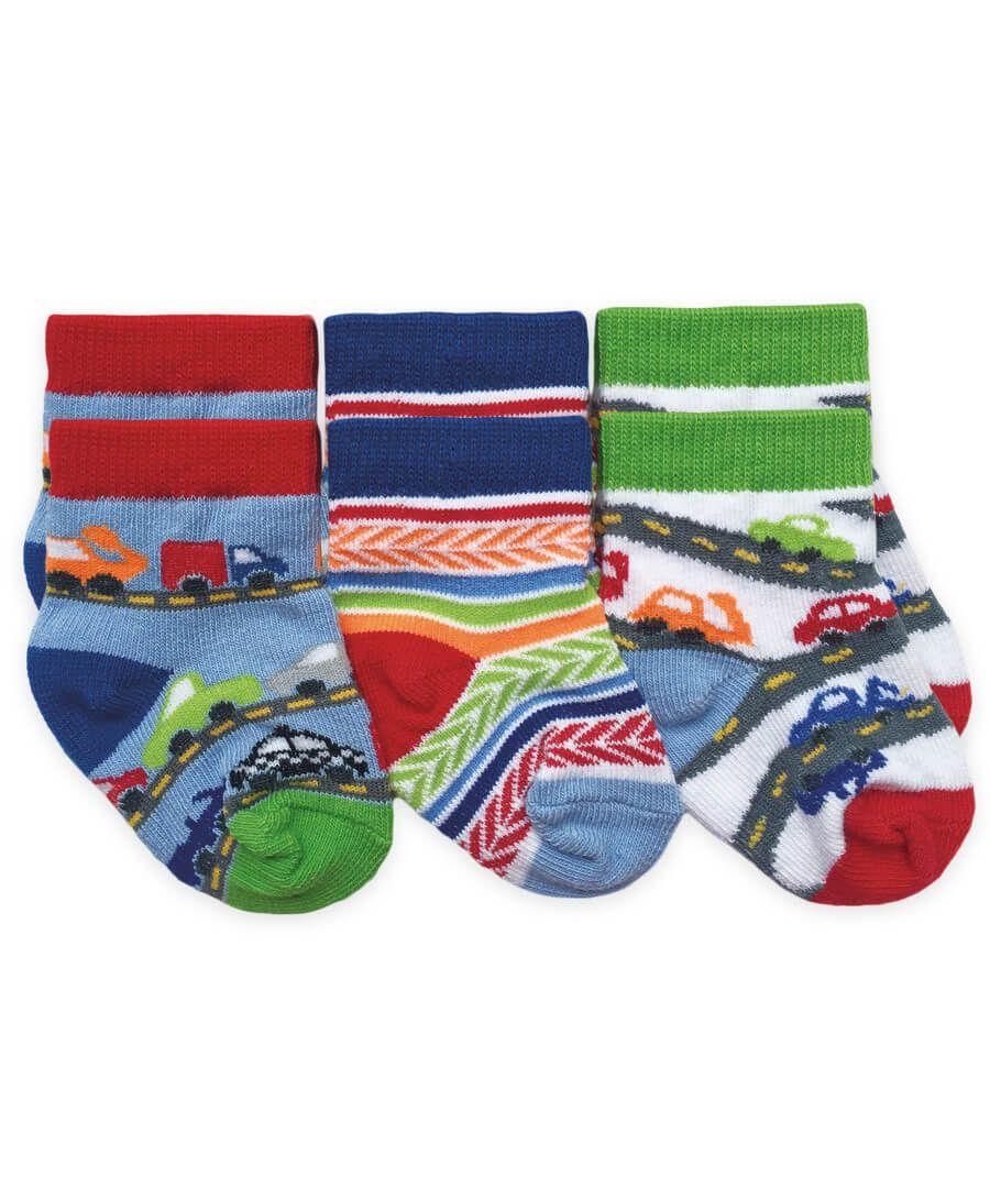 jefferies socks Jefferies Socks Colorful Car Vehicles Crew Ankle Socks 3 Pair Pack