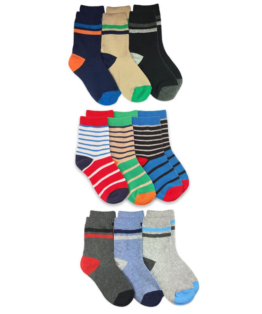 jefferies socks Jefferies Socks Colorful Stripe Crew Socks 9 Pair Pack