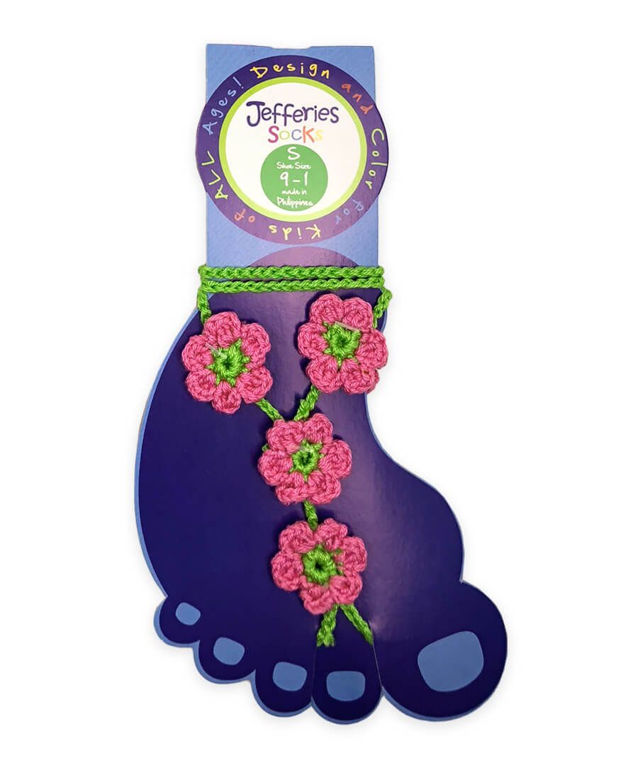 jefferies socks Jefferies Socks Daisy Crochet Barefoot Sandal 1 Pair