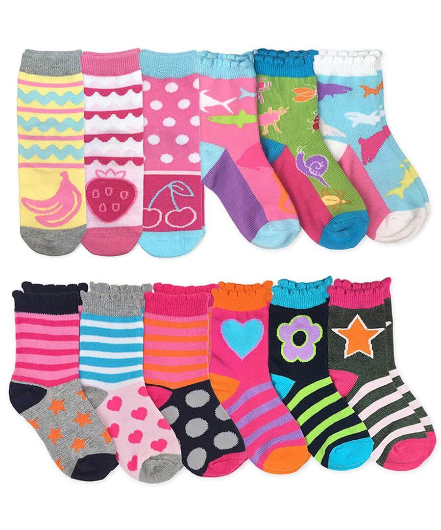 jefferies socks Jefferies Socks Fashion Novelty Pattern Bulk Variety Crew Socks 12 Pair Pack