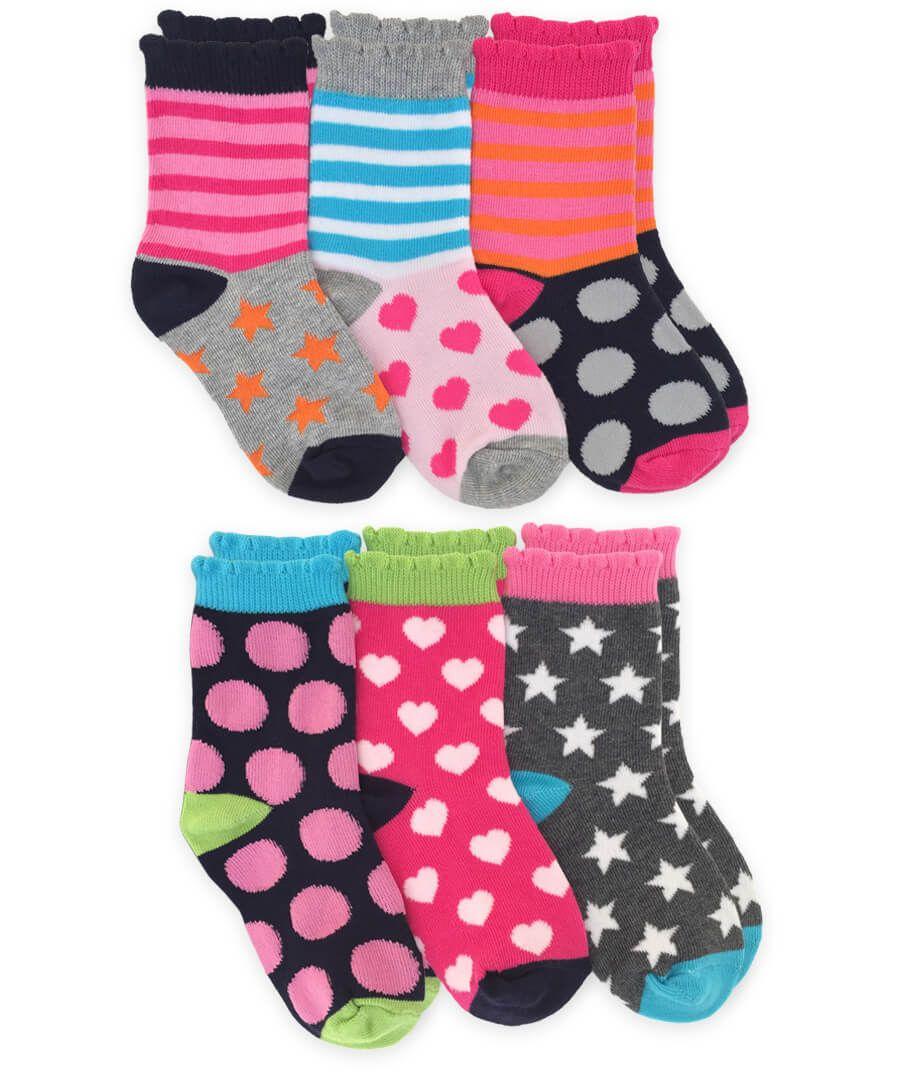jefferies socks Jefferies Socks Fashion Pattern Crew Socks 6 Pair Pack