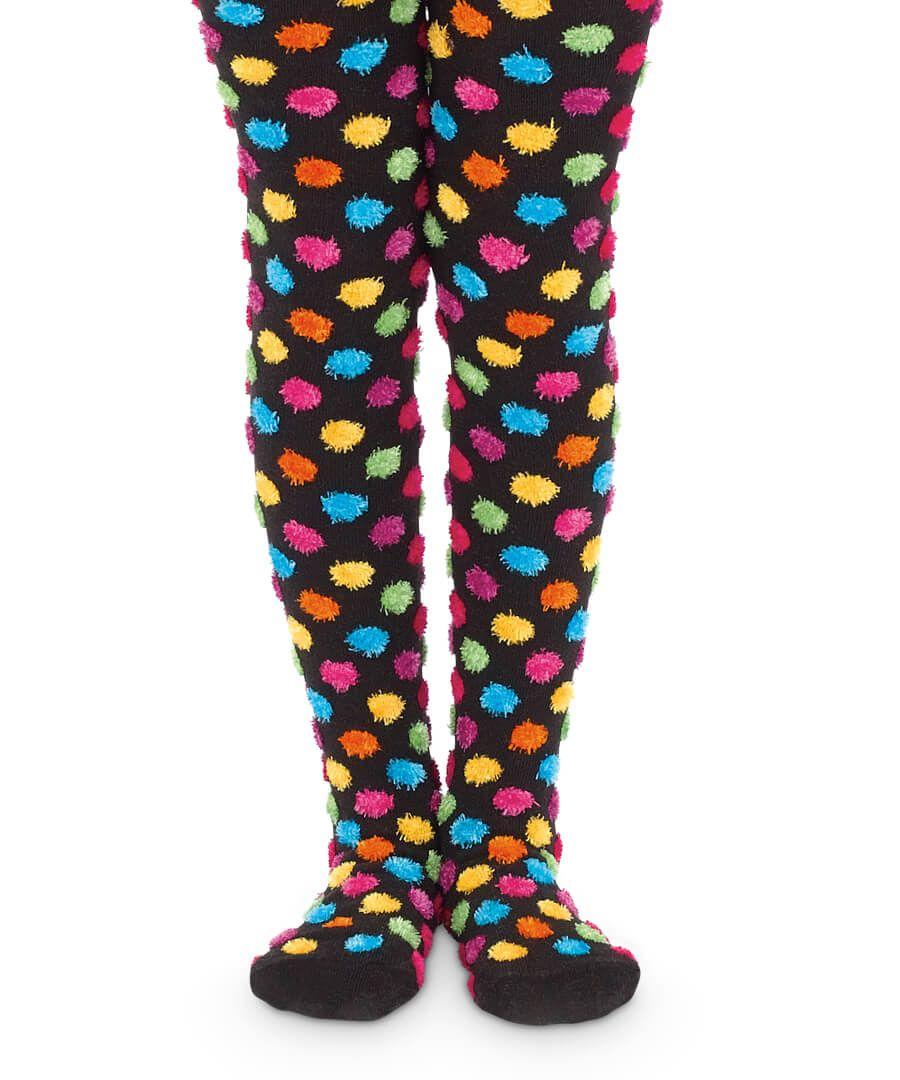 jefferies socks Jefferies Socks Fuzzy Rainbow Polka Dot Tights 1 Pair