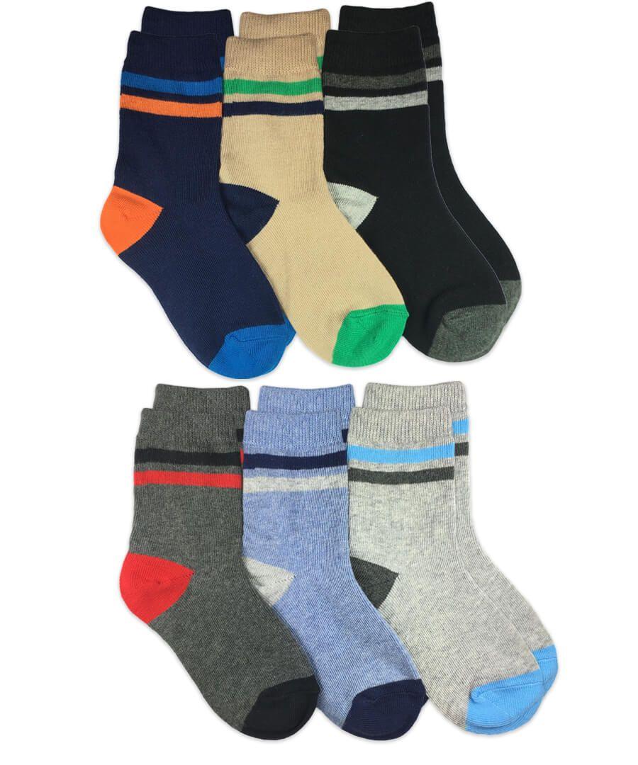 jefferies socks Jefferies Socks Multi Stripe Crew Socks 6 Pair Pack