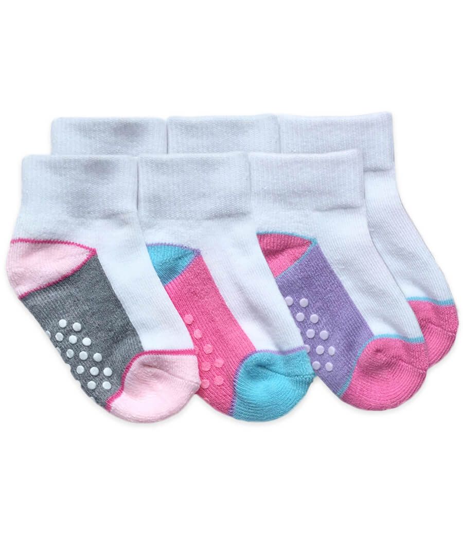 jefferies socks Jefferies Socks Non-Skid Color Block Half Cushion Quarter Socks 3 Pair Pack