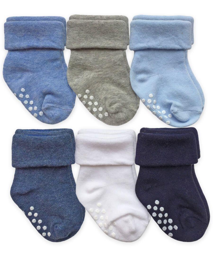 jefferies socks Jefferies Socks Non-Skid Turn Cuff Socks 6 Pair Pack