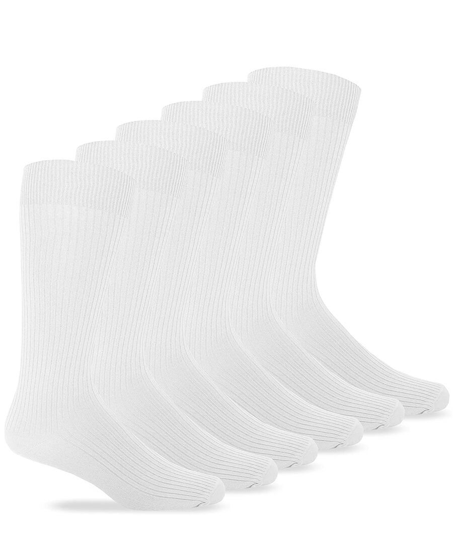 jefferies socks Jefferies Socks Nylon Rib Dress Crew Socks 6 Pair Pack