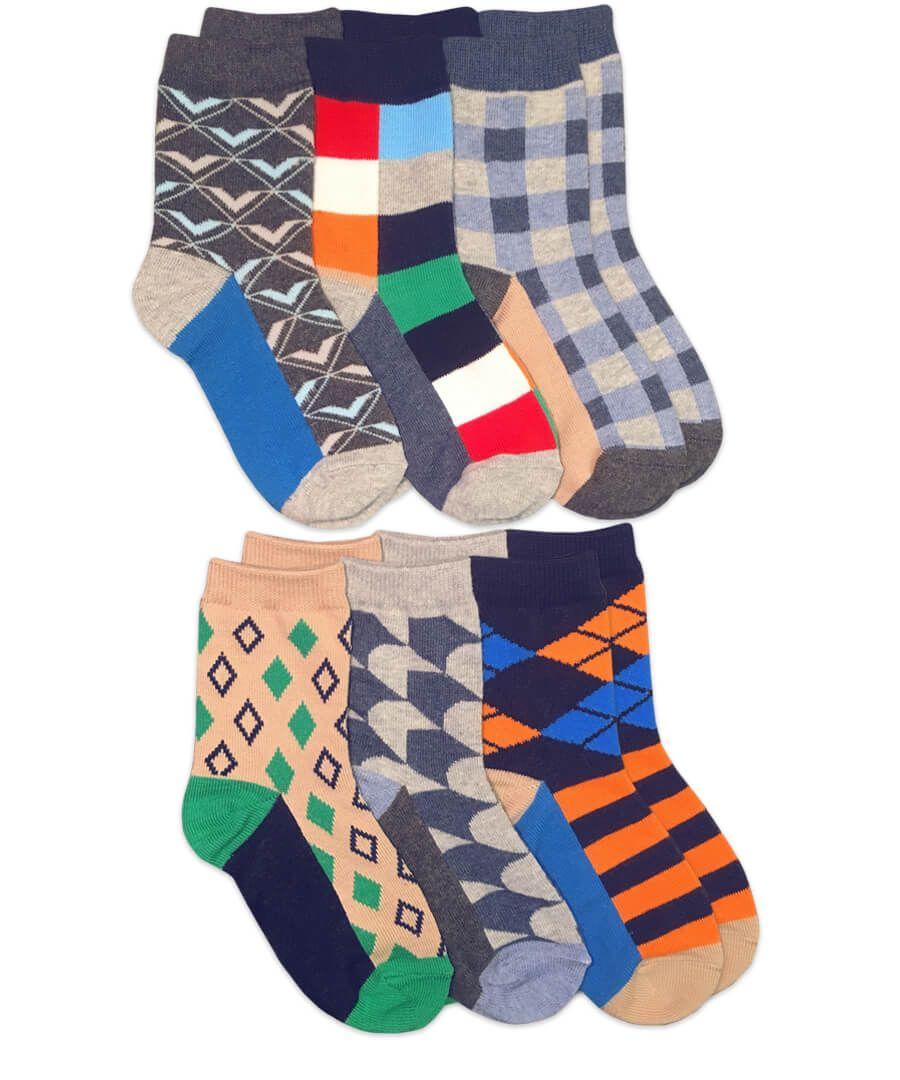jefferies socks Jefferies Socks Pattern Dress Crew Socks 6 Pair Pack