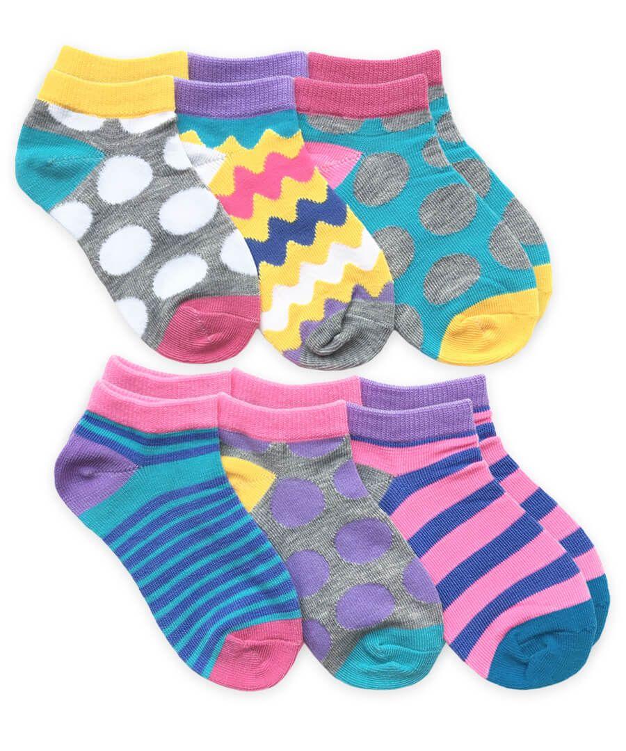 jefferies socks Jefferies Socks Polka Dots and Stripes Low Cut Socks 6 Pair Pack
