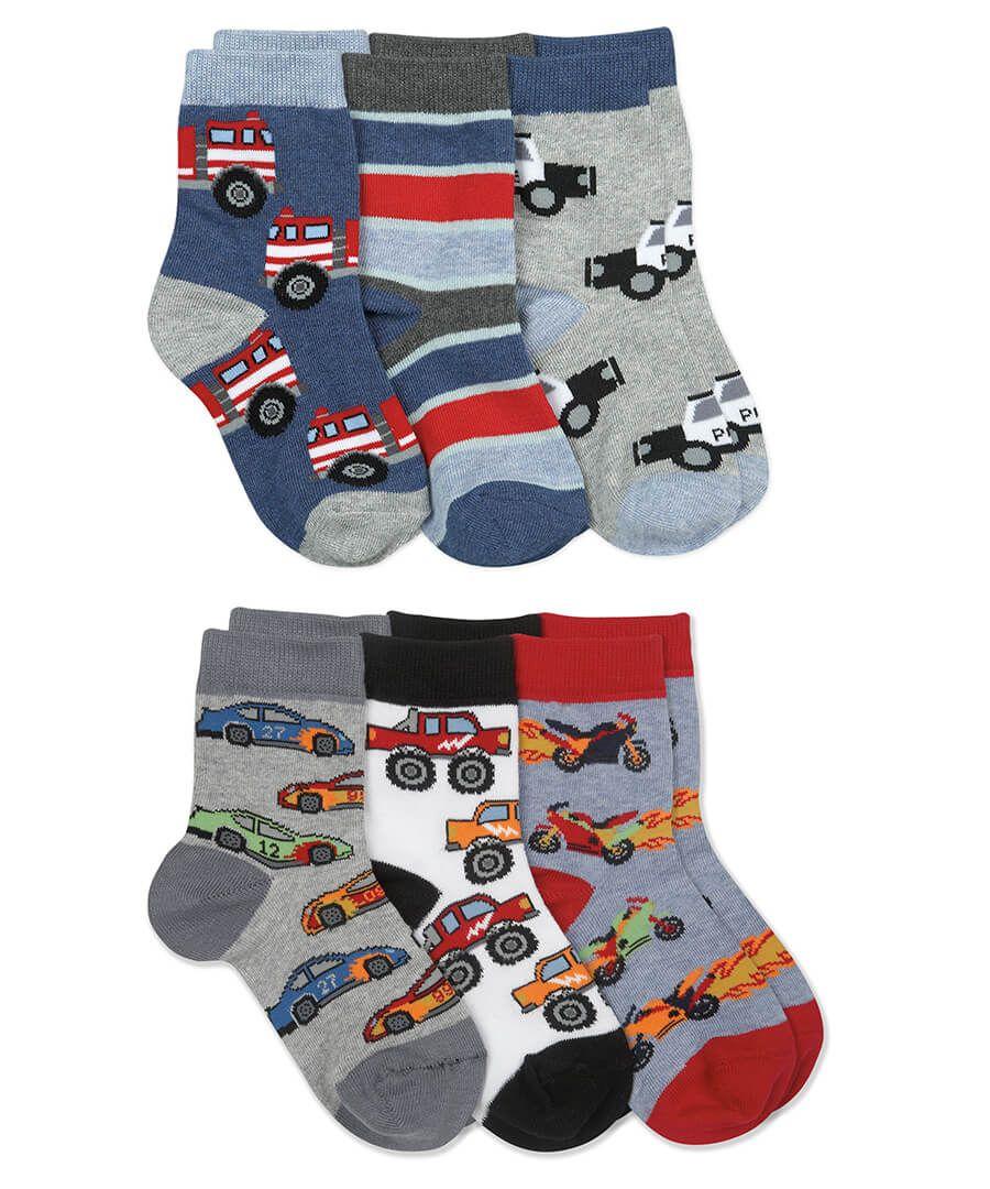 jefferies socks Jefferies Socks Rescue and Race Car Crew Socks 6 Pair Pack