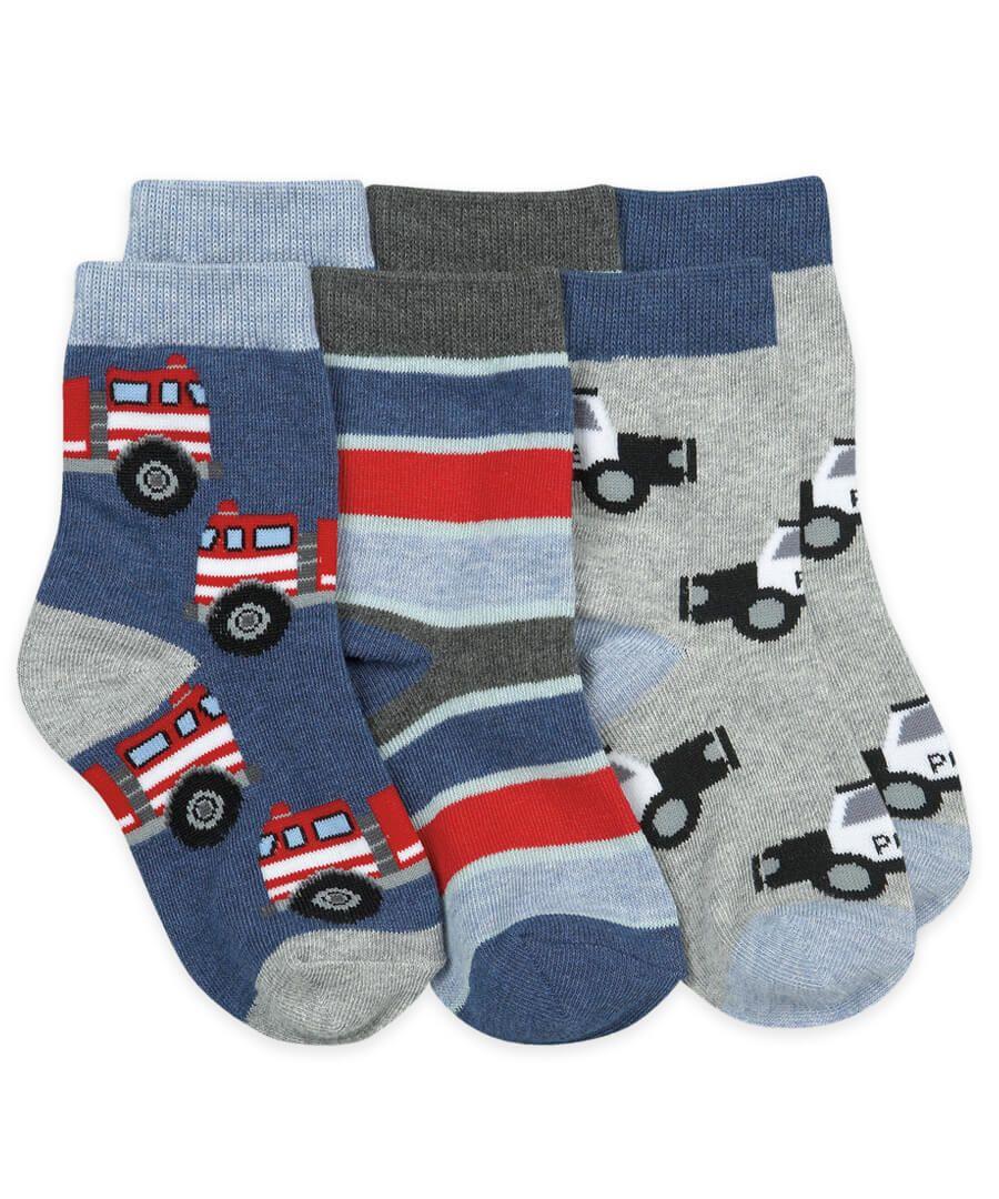 jefferies socks Jefferies Socks Rescue Vehicles Pattern Crew Socks 3 Pair Pack