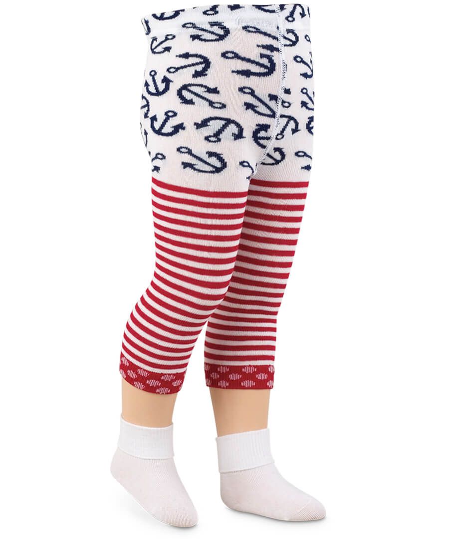 jefferies socks Jefferies Socks Sailor 4th of July Crop Tights 1 Pair