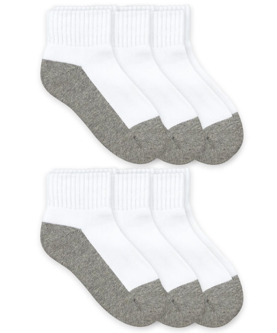 jefferies socks Jefferies Socks School Uniform Smooth Toe Sport Quarter Socks 6 Pair Pack