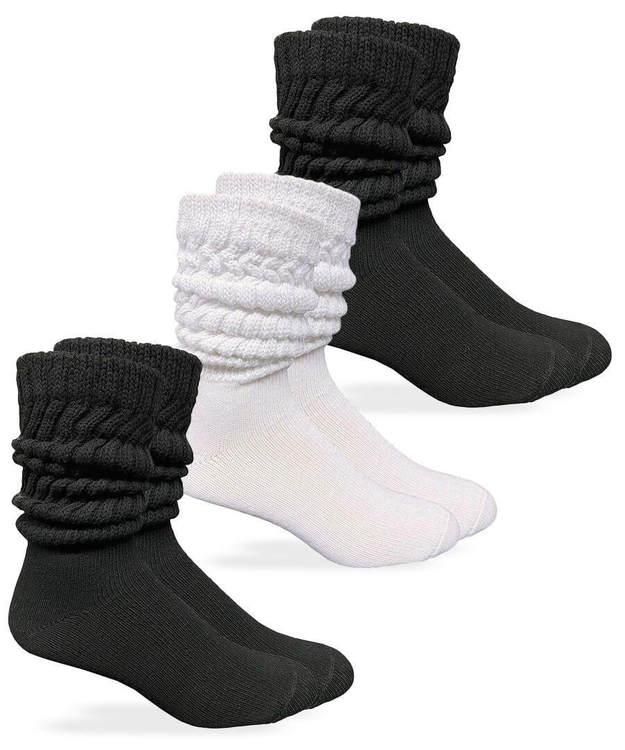 jefferies socks Jefferies Socks Scrunch Slouch Thick Cotton Socks 3 Pair Pack