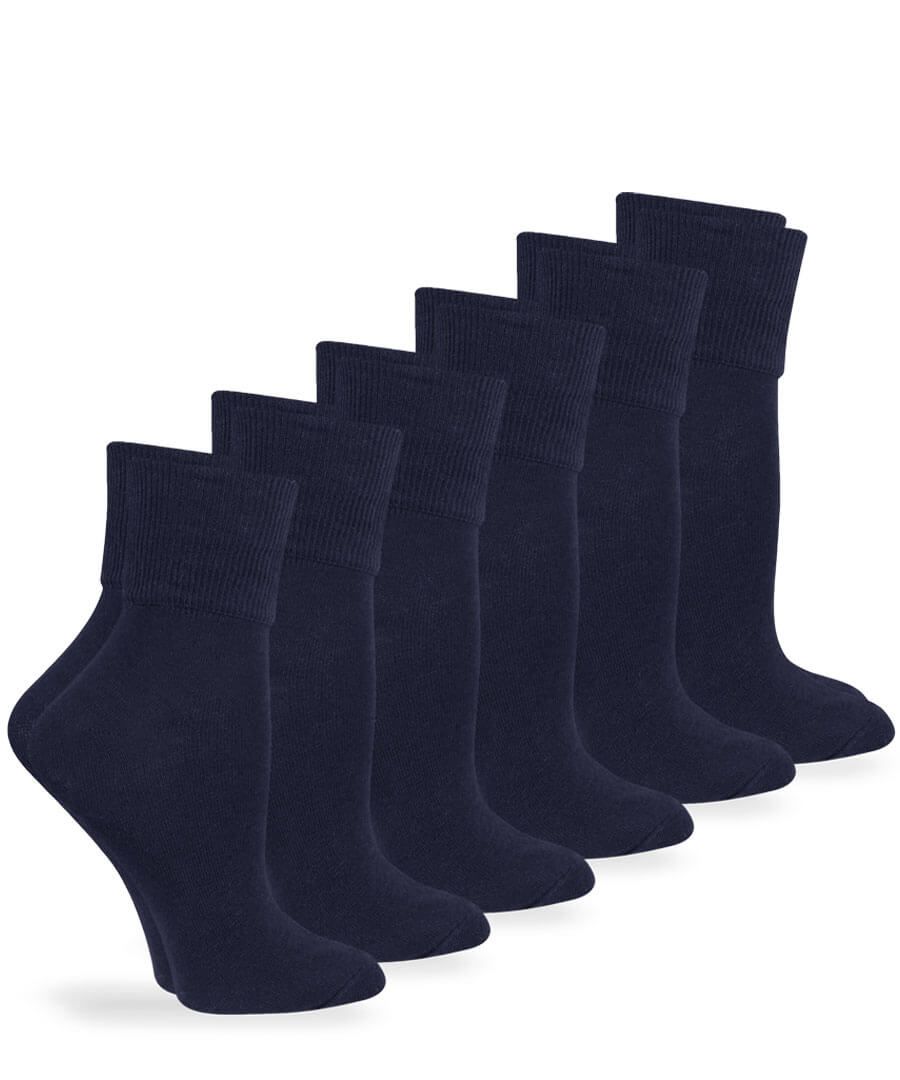 jefferies socks Jefferies Socks Seamless Organic Cotton Turn Cuff Socks 6 Pair Pack
