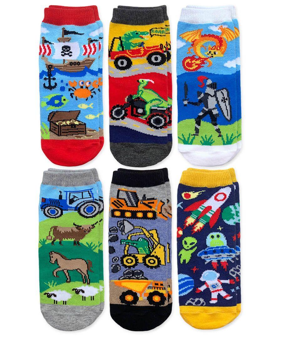 jefferies socks Jefferies Socks Space Pirate Dinosaur Crew Socks 6 Pair Pack