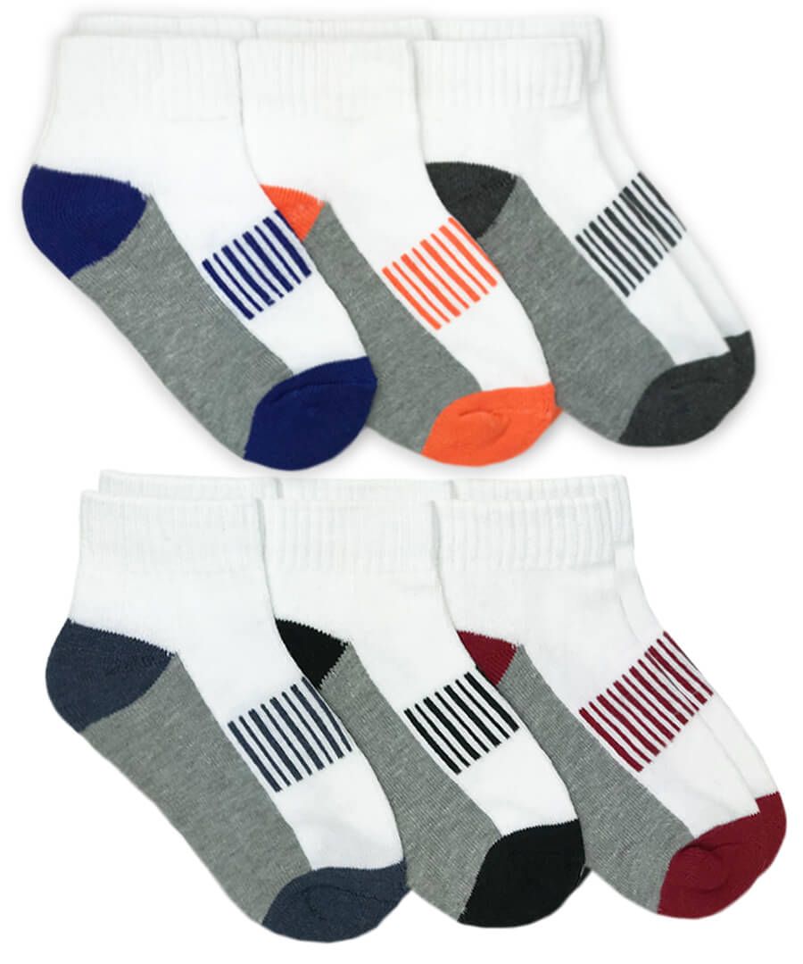 jefferies socks Jefferies Socks Sporty Half Cushion Quarter Socks 6 Pair Pack
